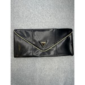 Vintage 90s GUESS Black Envelope Clutch Office Siren Minimalist